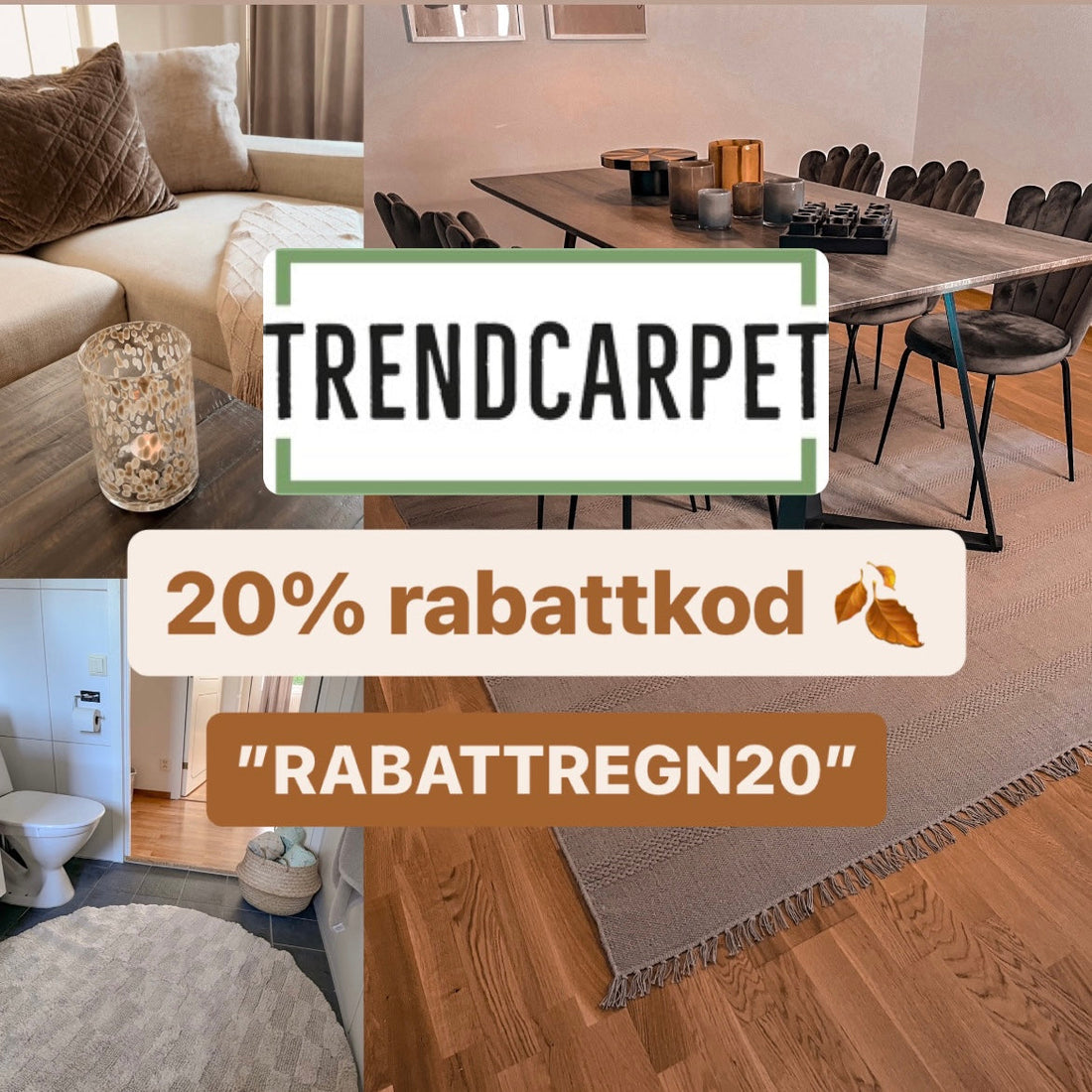 Matta Rabatt – 20% med RABATTREGN20 hos Trendcarpet hela november!